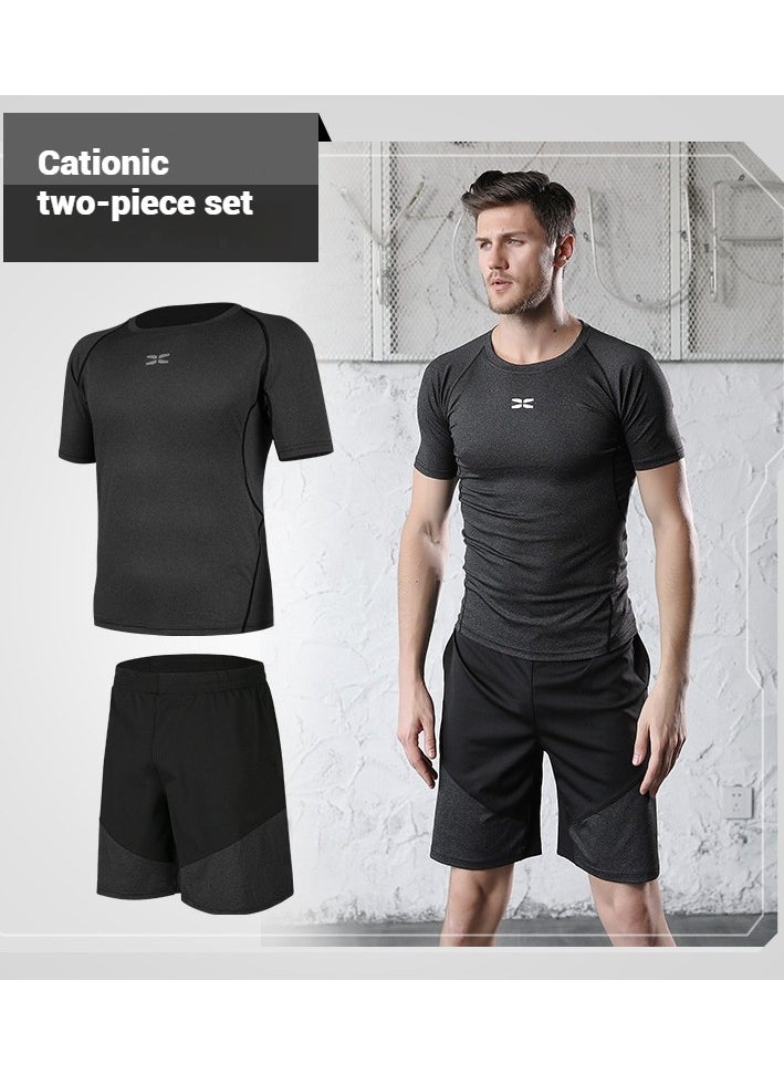 Joychic Men's Running Exercise Set Fitness Workout T-Shirt Moisture-wicking, quick-drying  breathable  - Image 3