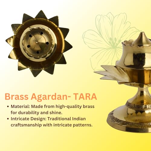 POSHIFY Exquisite Brass Agarbati Stand: Traditional Indian Incense Stick Holder for Puja Room, Home Decor, Hindu Worship, Spiritual Practices and Home Decor - 140 - Image 3