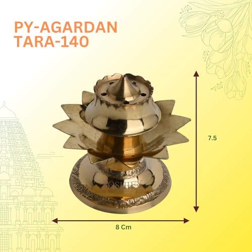 POSHIFY Exquisite Brass Agarbati Stand: Traditional Indian Incense Stick Holder for Puja Room, Home Decor, Hindu Worship, Spiritual Practices and Home Decor - 140 - Image 2