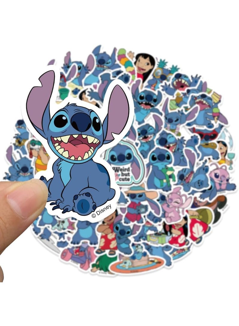 STITCH 51PCS Lilo & Stitch Stickers Pack, Cartoon Vinyl Waterproof Sticker for Water Bottle, Laptop, PC, Case, Car, Notebook, Skateboard, Journal, Aesthetic Stickers as Gifts for Kids, Teens - Image 1
