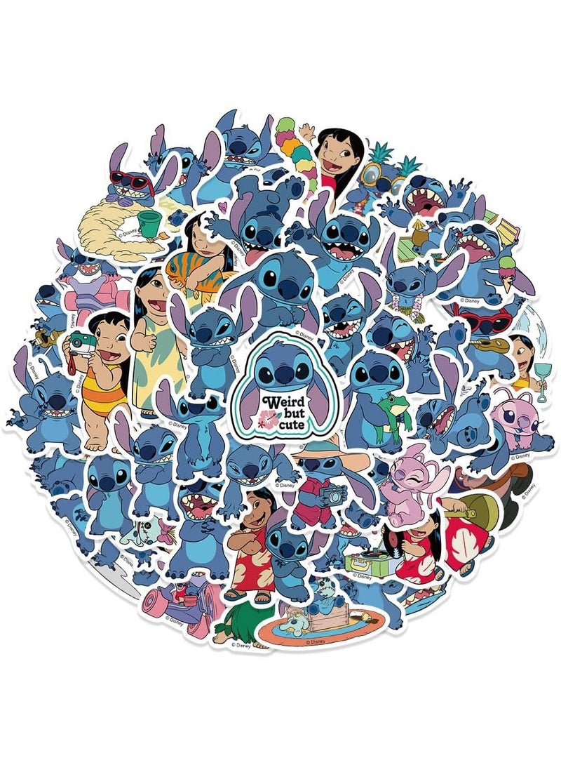 STITCH 51PCS Lilo & Stitch Stickers Pack, Cartoon Vinyl Waterproof Sticker for Water Bottle, Laptop, PC, Case, Car, Notebook, Skateboard, Journal, Aesthetic Stickers as Gifts for Kids, Teens - Image 2