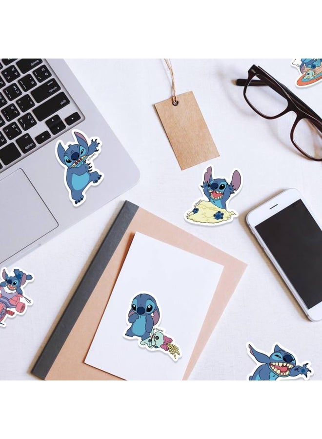 STITCH 51PCS Lilo & Stitch Stickers Pack, Cartoon Vinyl Waterproof Sticker for Water Bottle, Laptop, PC, Case, Car, Notebook, Skateboard, Journal, Aesthetic Stickers as Gifts for Kids, Teens - Image 5