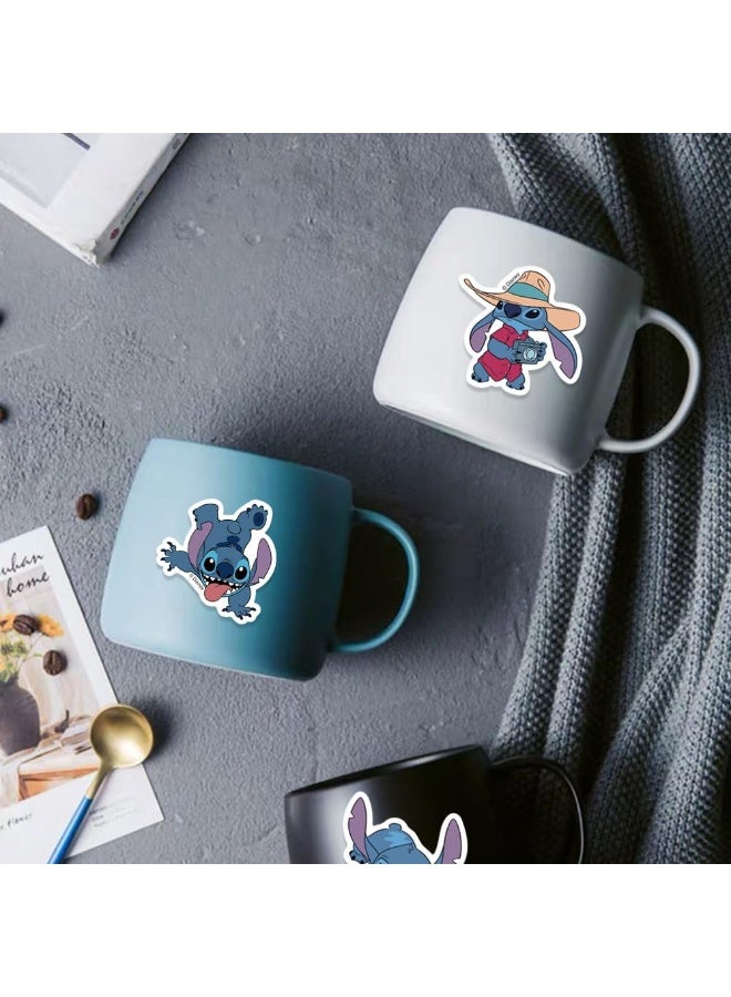 STITCH 51PCS Lilo & Stitch Stickers Pack, Cartoon Vinyl Waterproof Sticker for Water Bottle, Laptop, PC, Case, Car, Notebook, Skateboard, Journal, Aesthetic Stickers as Gifts for Kids, Teens - Image 4