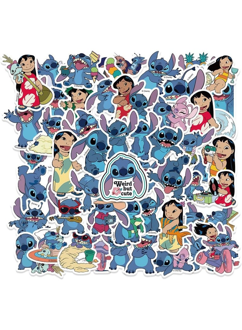 STITCH 51PCS Lilo & Stitch Stickers Pack, Cartoon Vinyl Waterproof Sticker for Water Bottle, Laptop, PC, Case, Car, Notebook, Skateboard, Journal, Aesthetic Stickers as Gifts for Kids, Teens - Image 3