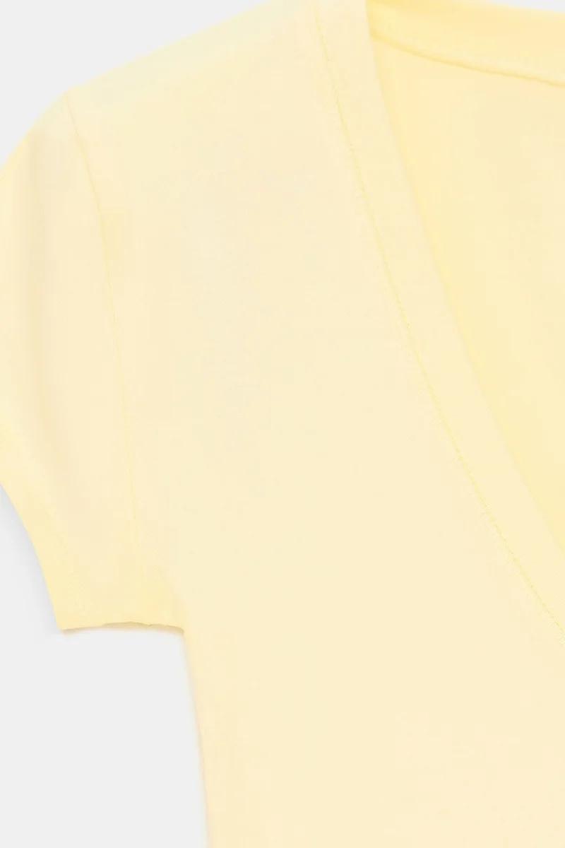 Dilvin Cream Natural DILVIN Slim Fit V-Neck Jersey Blouse for Women | Best Price UAE