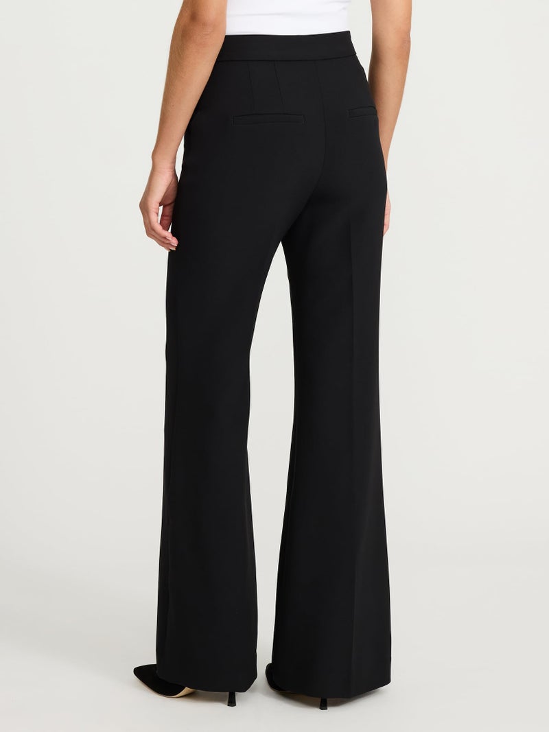 EXPRESS Womenâ€™s Editor Pants â€“ High Rise Stretch Trouser Flare Dress Pant, Work or Event, Machine Washable â€“ Black - Image 2