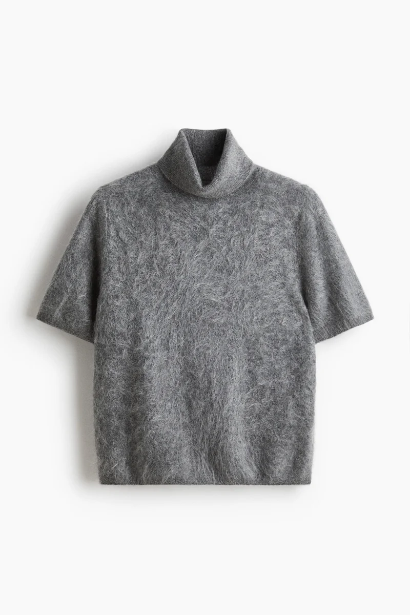 H&M Brushed cashmere polo-neck top