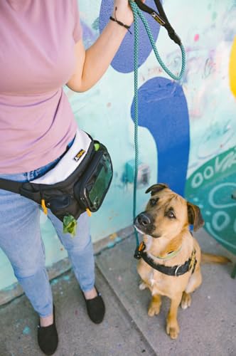 OllyDog Trailblazer Pack Fanny Pack Dog Treat Pouch Includes Rubber Fetch Ball WaterResistant Poop Bag Dispenser HandsFree Dog Walking Training Bluff - Image 3