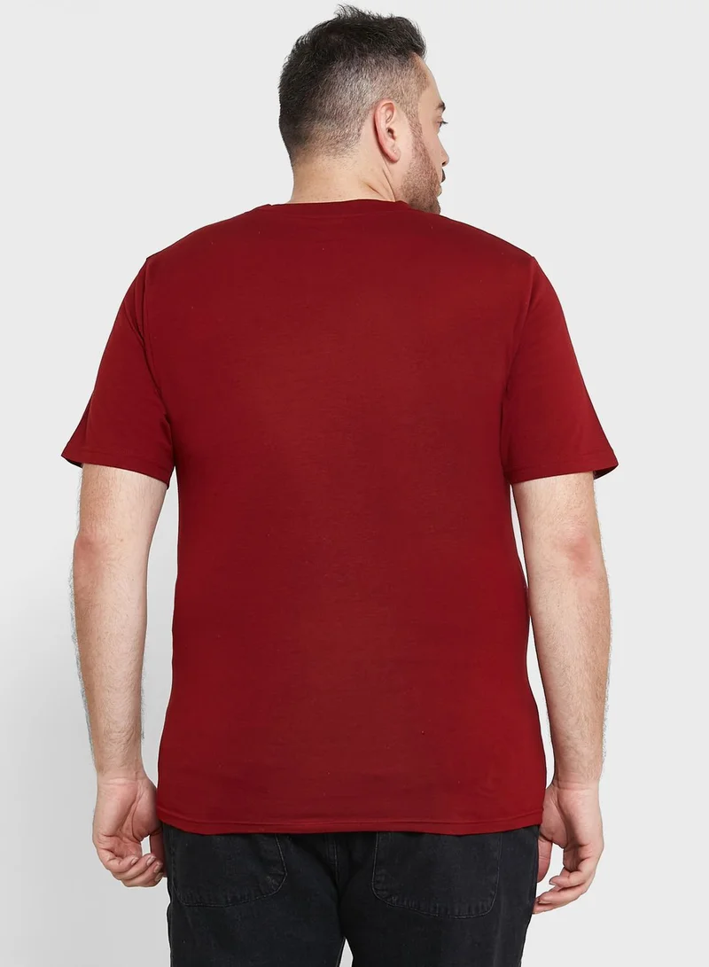 Seventy Five Plus Size Crew Neck T Shirt