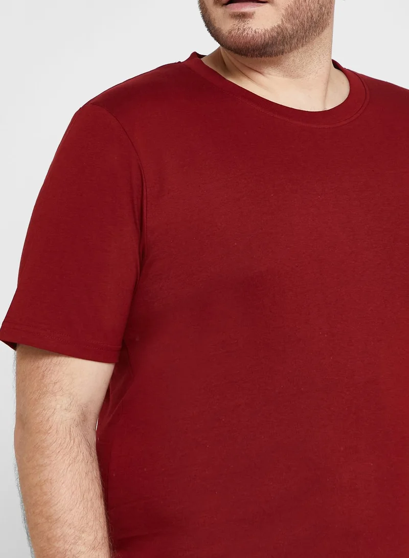 Seventy Five Plus Size Crew Neck T Shirt