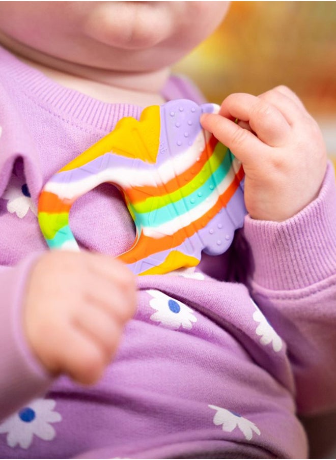 Bright Starts - Soothing Soft Serve Silicone Teether, Easy-Grasp Ice Cream Cone, 3 Months + - Image 1