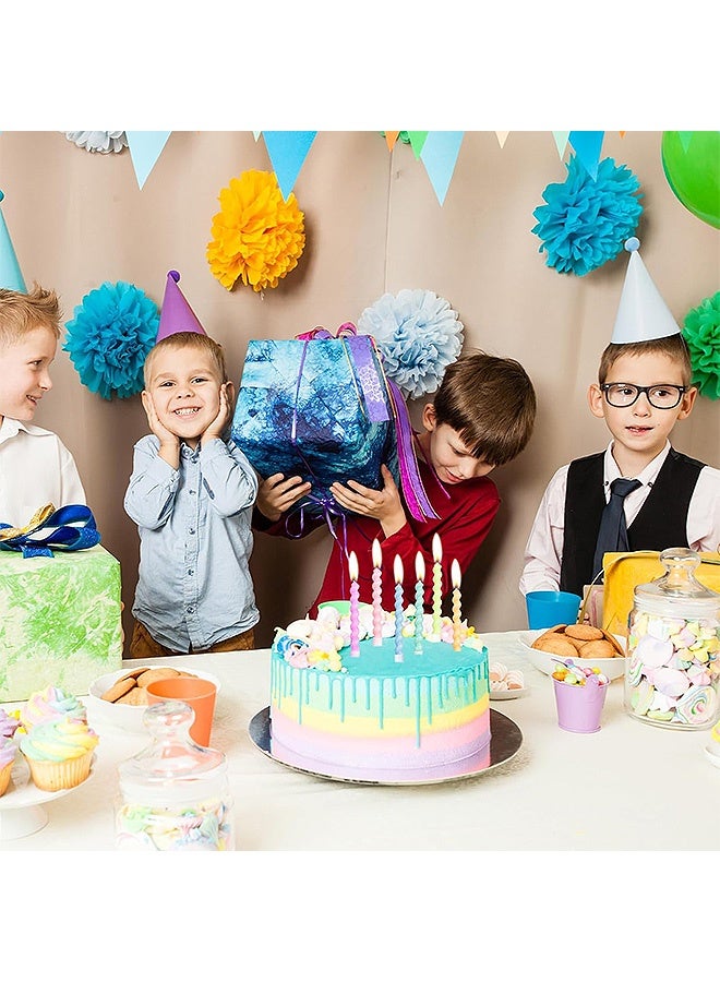 MXN 24 Pcs Spiral Birthday Candles with Holders - Cake Cupcake Candles, Happy Birthday Party Cake Topper Decoration Gifts for Birthday Wedding Lucky Party Cake Decorations - Image 5