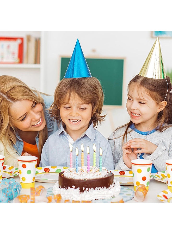 MXN 24 Pcs Spiral Birthday Candles with Holders - Cake Cupcake Candles, Happy Birthday Party Cake Topper Decoration Gifts for Birthday Wedding Lucky Party Cake Decorations - Image 4