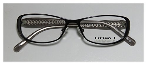 Koali 7186k For Ladies/Women Designer Full-Rim Shape Light Weight Adjustable Pads Eyeglasses/Spectacles (52-15-130, Black/Taupe) - Image 2
