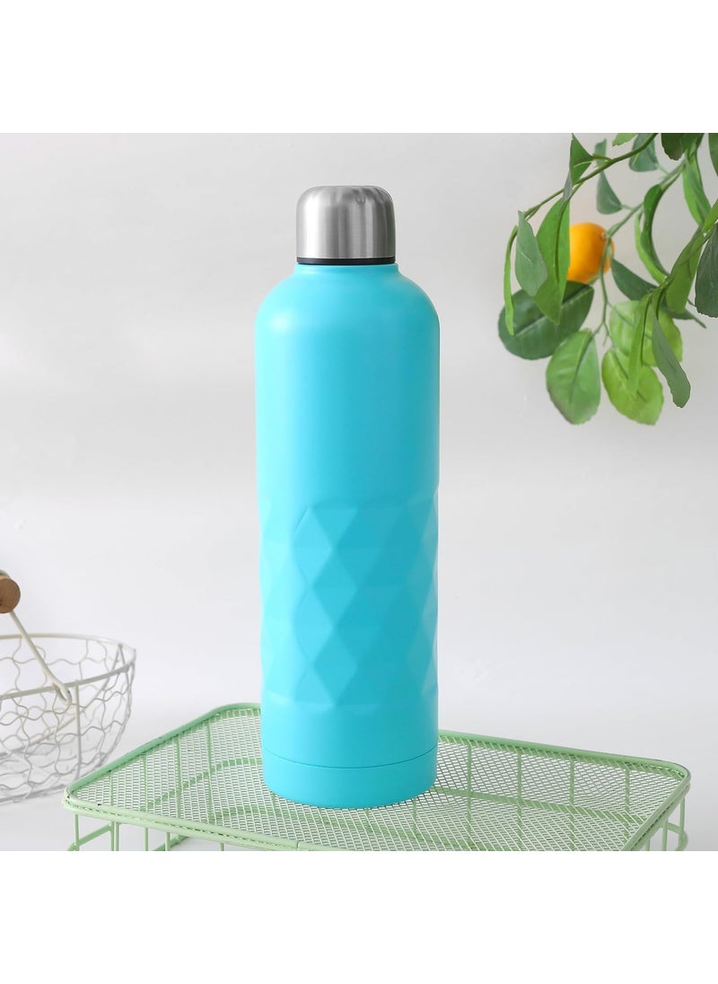 Kuber Industries Kuber Industries Vacuum Insulated Stainless Steel Water Bottle with Sipper and Handle | Leakproof, BPA Free, Rustproof | 750 ML | Light Blue  - Image 1