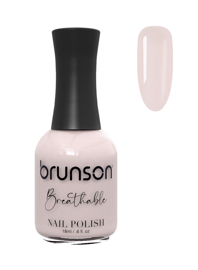 brunson طلاء أظافر قابل للتنفس طلاء أظافر حلال مناسب للوضوء سريع الجفاف نباتي يدوم طويلاً ولكن سهل التقشير 18 مل BH010