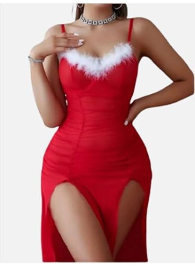 هنادى لانجيري طويل احمر بخامة زبدة فائقة النعومة – ساوان يناسب حتى 80 كيلو – HN 9048 - Image 2