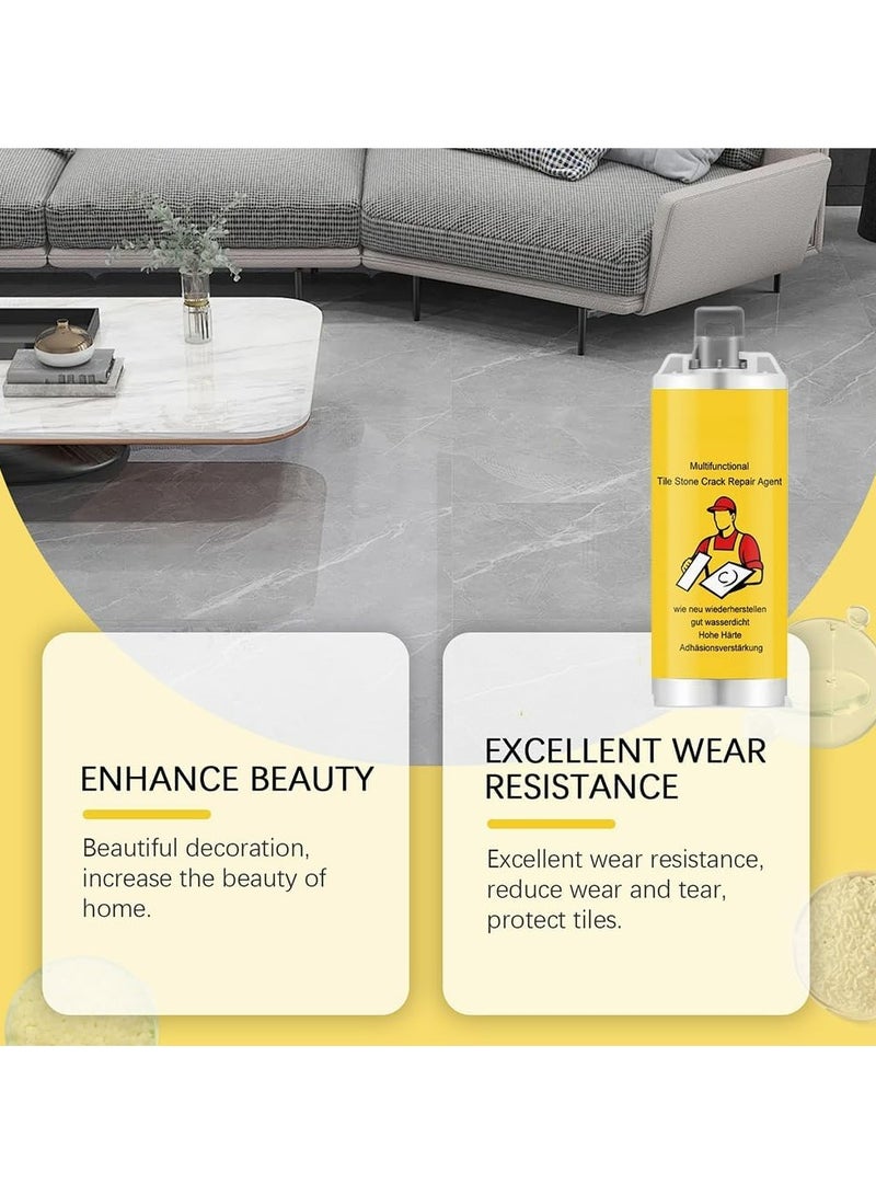 CMGTYYD Comprehensive Tile & Stone Repair Kit - Versatile Porcelain, Granite & Marble Fixing Solution for Bathtubs, Countertops, and Ceramics - Easy-to-Use Repair Paste (1 Piece, Large) - Image 3