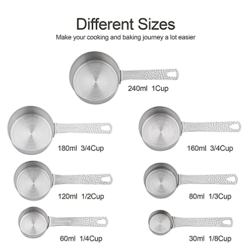 Smithcraft Measuring Cups and Spoons Set, 18/8 Stainless Steel Measuring Cups and Spoons Set of 16pcs, Metal Measuring Cup and Measuring Spoon Set With Leveler and Equivalents Dry 2/3 & 3/4 Cup Measuring Cup Set - Image 3