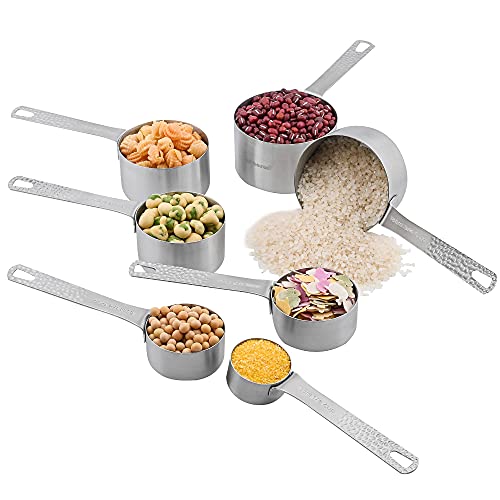 Smithcraft Measuring Cups and Spoons Set, 18/8 Stainless Steel Measuring Cups and Spoons Set of 16pcs, Metal Measuring Cup and Measuring Spoon Set With Leveler and Equivalents Dry 2/3 & 3/4 Cup Measuring Cup Set - Image 5