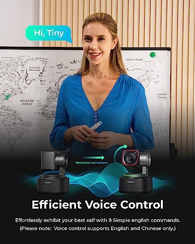 OBSBOT كاميرا ويب OBSBOT Tiny 2 4K مع تحكم صوتي PTZ، تتبع AI متعدد الأوضاع وتركيز تلقائي، كاميرا ويب مع مستشعر 1/1.5"، تحكم بالإيماءات، 60 إطار في الثانية، تصحيح إضاءة HDR، كاميرا ويب للكمبيوتر، البث، الاجتماعات، إلخ. - Image 5