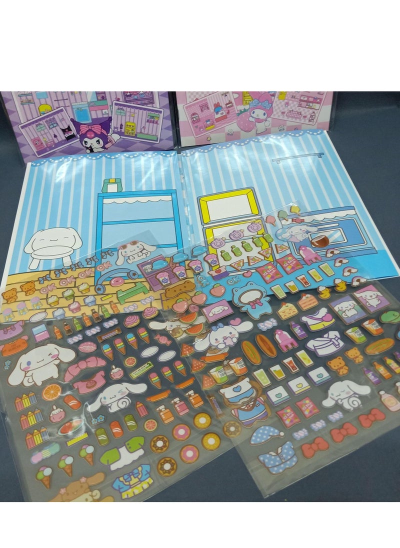 4 Pack 3D  Puffy Sticker Books for Kids , Dress-Up with Kitty Melody, Kuromi Dog Characters , Reusable Sticker Books for Girls , Travel-Friendly Dress Up Doll Stickers ,Gift for Boy Girl - pzsku/Z508A62107A3CFDF7B435Z/45/_/1710827935/c6f538d9-bfc7-41cd-8d45-f9e90127ab59