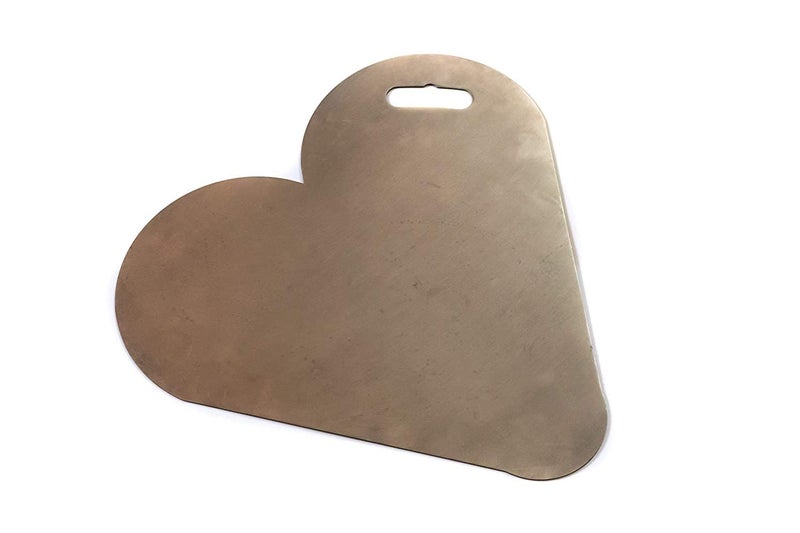 INDIAN DECOR 50484 Classic Heart Shaped Stainless Steel Large Cutting Board for Kitchen Chefs Choice Cutting Board Non Plastic NO Wood ECO Friendly Recyclable Chopping Broad Stainless Steel - Image 2