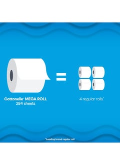 Cottonelle Ultra Clean Toilet Paper, 4 Mega Rolls (4 Mega Rolls = 16 Regular Rolls), 284 Sheets Per Roll (Packaging May Vary)  - Image 3