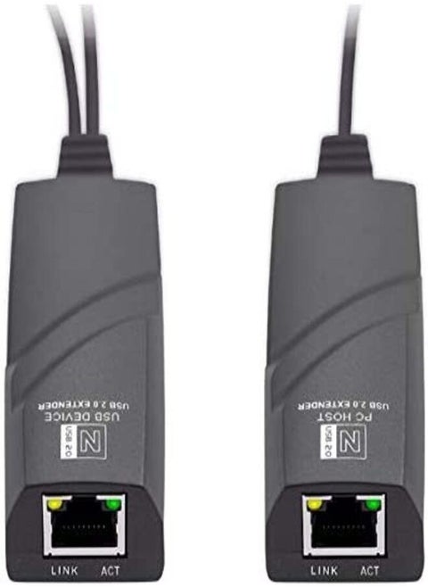 DKURVE® USB 2.0 Extender to RJ45 Over Cat5/5E/6 Connection up to 100 Meters Ethernet Extension Cable Type A Male to A Female with 5V/2A Power Adapter Lan Adapter
