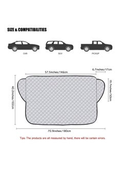 Y&D Car Sun Shade, SYOSI Front Windshield Sunshade, Windscreen Cover UV Magnetic Protector Dust Water Resistant Snow Ice for All Weather (57.5 * 40.2 inch)  - Image 5