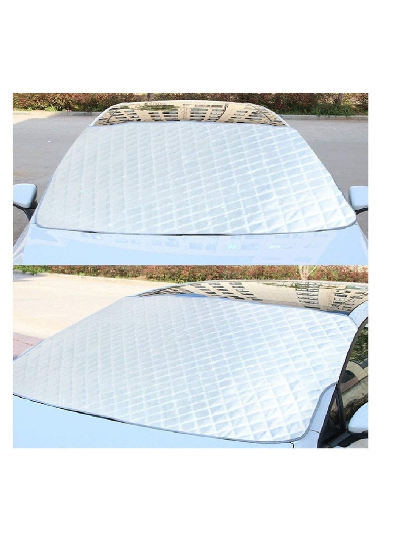 Y&D - Car Sun Shade, SYOSI Front Windshield Sunshade, Windscreen Cover UV Magnetic Protector Dust Water Resistant Snow Ice for All Weather (57.5 * 40.2 inch) - Image 1