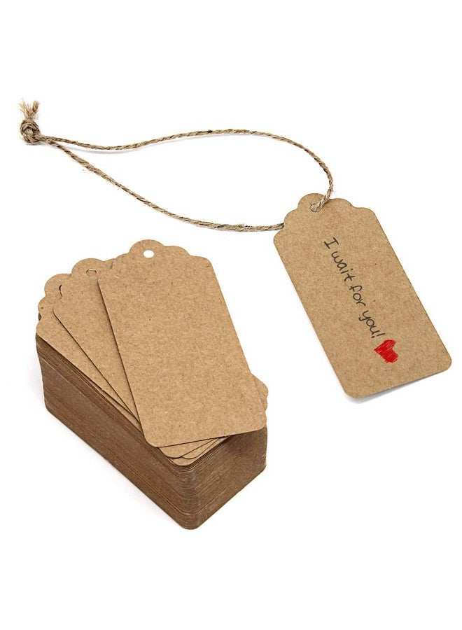 Blisstime Natural Jute Twine And 100Pcs Brown Rectangle Kraft Paper Gift Tags For Crafts & Price Tags Labels By Blisstime - Image 2
