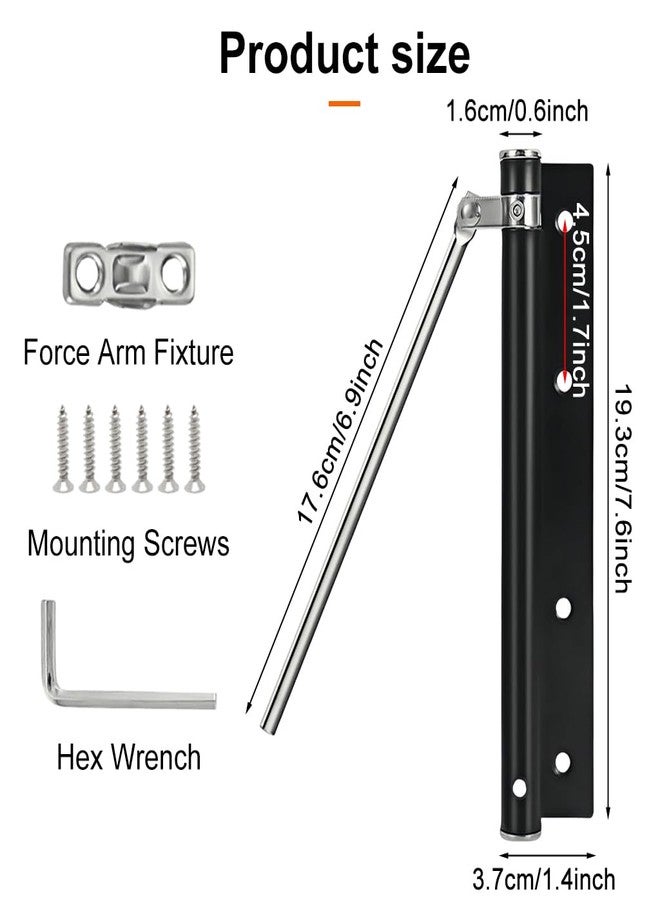 Serplex®Automatic Door Closer, Quiet Slow Closing Door, Adjustable Tension & Opening Limit, Stainless Steel Surface-Mounted Easy Door Closer, Universal Fit - Image 2