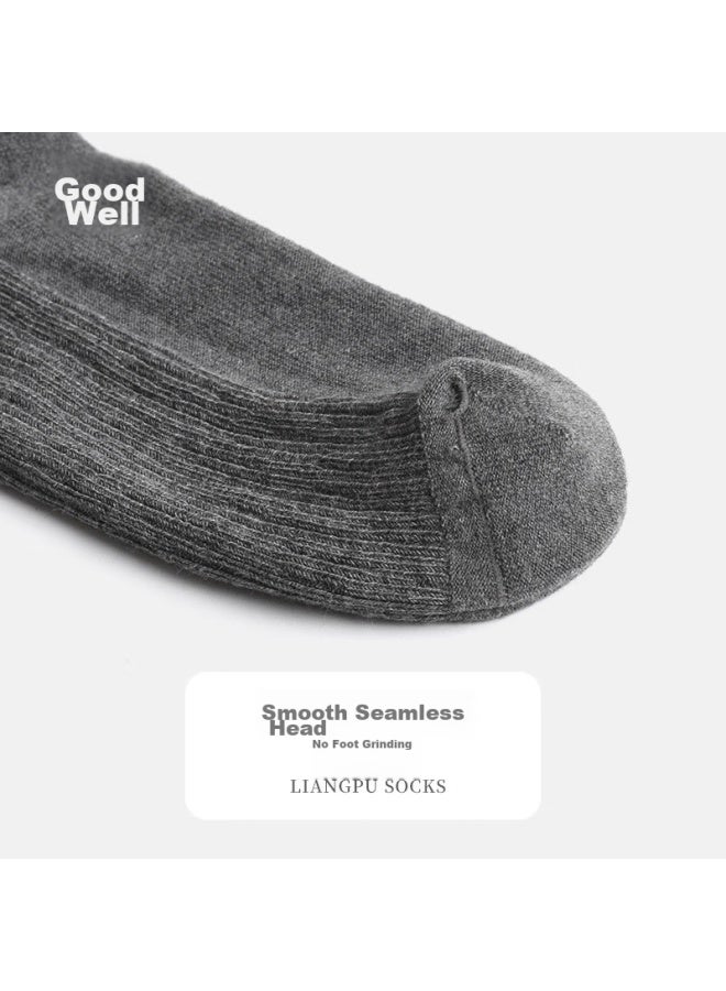 Liangpu [spring New Arrival] Women's Socks, Solid Color Soft Breathable Simple Loose-top Mid-calf Socks, Thin Cotton Socks, 4 Colors - Image 4