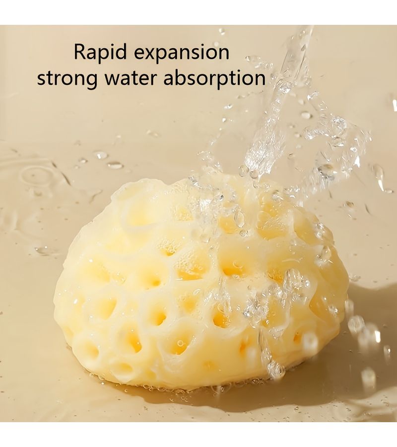 Soft Yellow Bath Shower Sponge Pack of 5 for Home Use Skin Friendly - Image 5