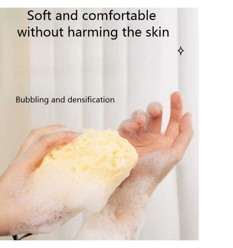 Soft Yellow Bath Shower Sponge Pack of 5 for Home Use Skin Friendly - Image 2