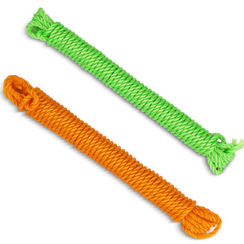 FAPBADRI Nylon Rope for Hanging Clothes Washing line Multipurpose Indoor and Outdoor Purpose Multicolor Approx 8 Metres Length Pack of 4 - Image 1