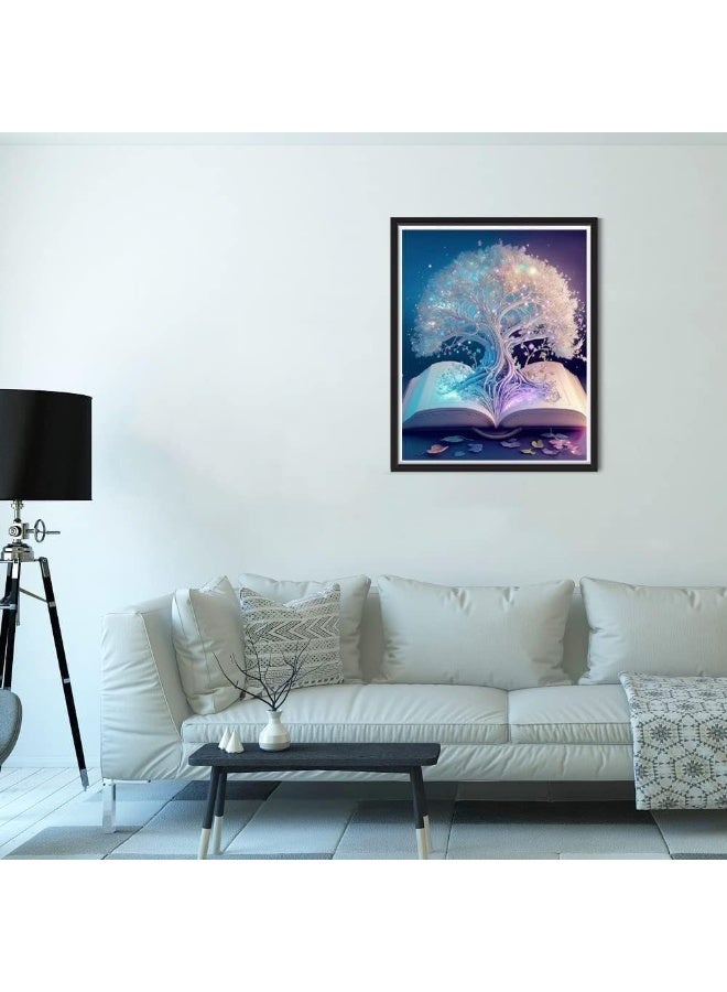 DIY 5D Diamond Painting Kits for Adults, Diamond Art, White Tree of Life Diamond Painting, Full Drill Crystal Rhinestone Embroidery Craft Kits, for Home Wall Decor Gifts, 12x16 Inch - Image 2