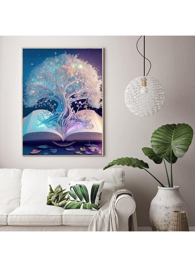 DIY 5D Diamond Painting Kits for Adults, Diamond Art, White Tree of Life Diamond Painting, Full Drill Crystal Rhinestone Embroidery Craft Kits, for Home Wall Decor Gifts, 12x16 Inch - Image 4