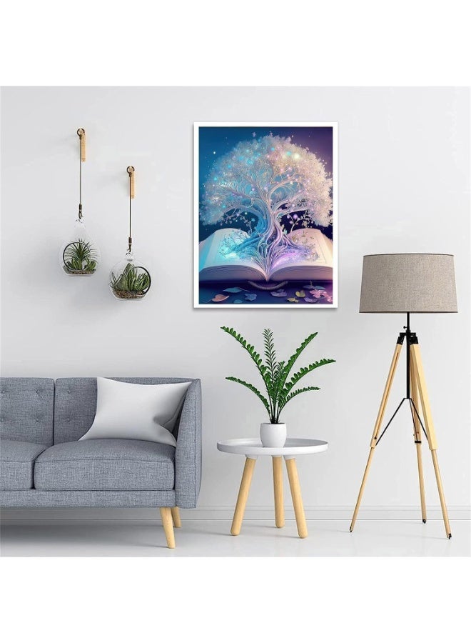 DIY 5D Diamond Painting Kits for Adults, Diamond Art, White Tree of Life Diamond Painting, Full Drill Crystal Rhinestone Embroidery Craft Kits, for Home Wall Decor Gifts, 12x16 Inch - Image 3