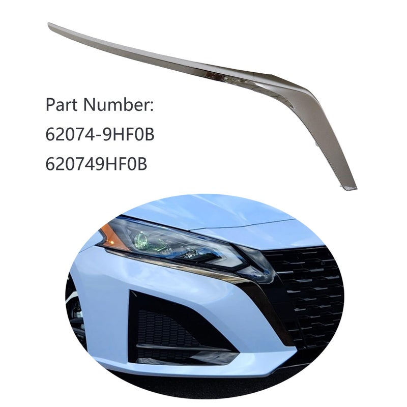 Generic GXARTS Right Grille Molding Compatible with Nissan Altima 2023-2024 62074-9HF0B  - Image 2