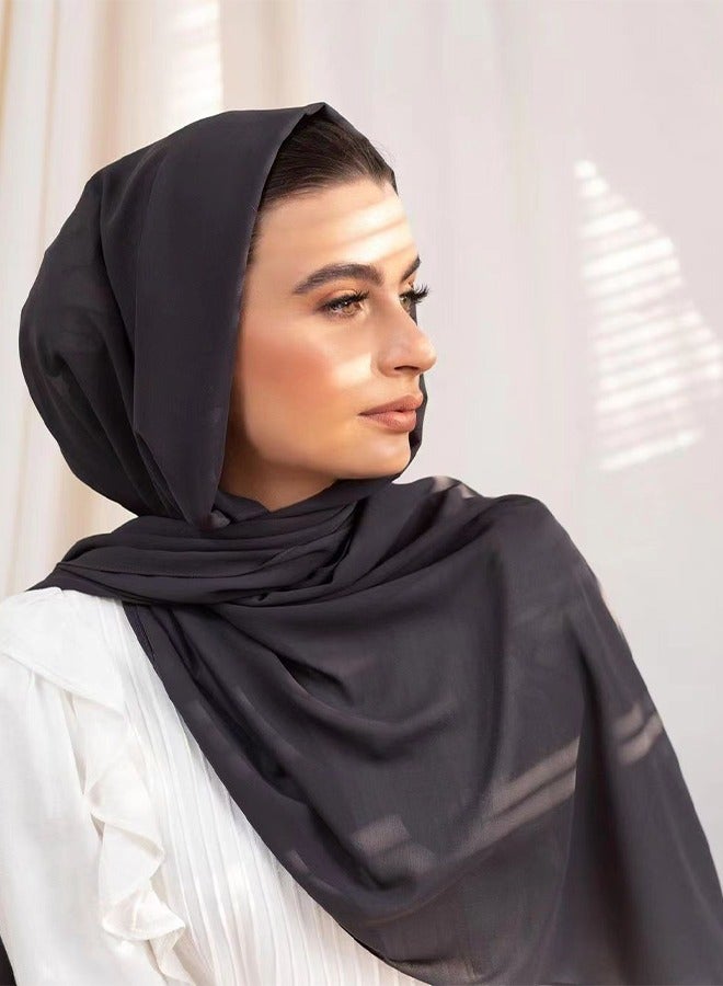 Pearl Chiffon Scarf Wrap Silk Scarf  - Image 4