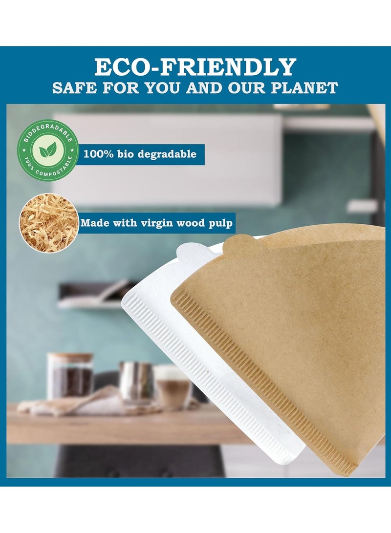 Coffee Filters V60 Cone Paper White 100pcs Coffee Filters Unbleached Paper Filters Compatible with Pour Over Drippers 2 4 Cups Size 02 Coffee Filters v60 