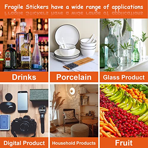 SJPACK 1000 Fragile Stickers 2 Rolls 2'' x 3'' Fragile - Handle with Care - Thank You Shipping Labels Stickers (500 Labels/Roll) - Image 4