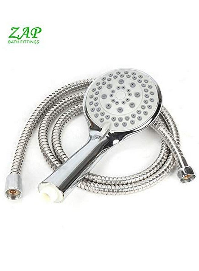ZAP CAST305 CASTER Series 100% High Grade Brass 3 in 1 Wall Mixer with Shower Arms & Head | Multi Flow Hand Shower with 1.5 Meter Flexible Tube (Chrome) - Image 5