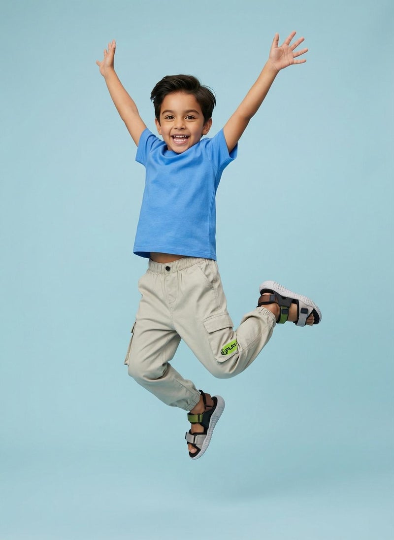 نوتيناتي Nautinati Boys' 100% Cotton Woven Graphic Cargo Joggers - Image 5