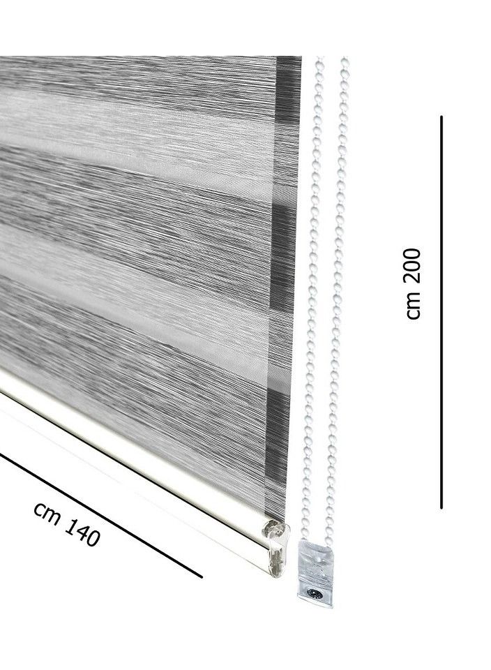 Home Gallery Zebra Blinds for Windows 140*200 cm gray - Image 4