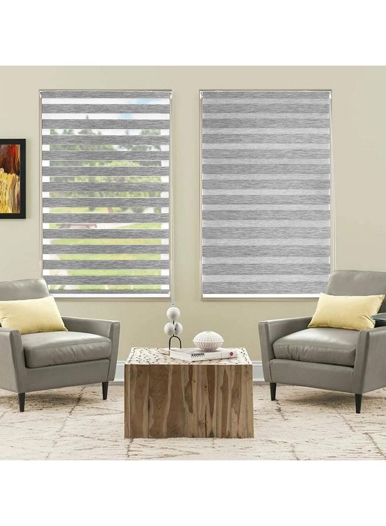 Home Gallery Zebra Blinds for Windows 140*200 cm gray - Image 1
