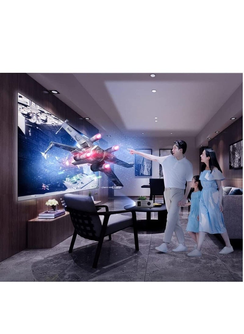 Regal RD-826 FHD 1080p Android WiFi LED Projector 1920 x 1080 3D Home Theater Smartphone Color: A Zhengqiang 7800 Lumens x 1080 Projector Multicolor  - Image 4