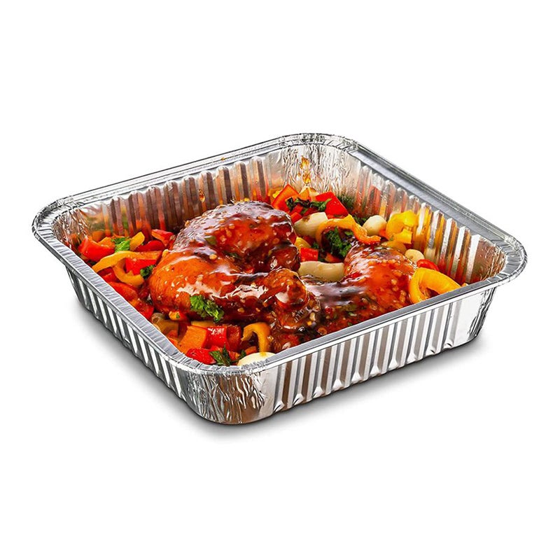 Waytiffer 25pack- 8 x 8 Aluminum foil Pans Disposable Heavy Duty Square baking Cake Pan, Cooking Tins Homemade Breads Oven Pans,Foil Pan, Baking pan Roasting - Image 3